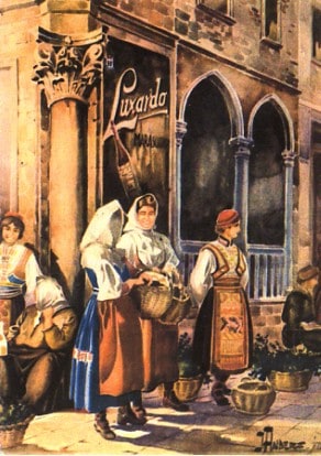 Postcard used for Christmas greetings singed by Auders